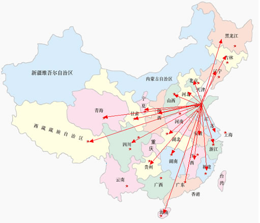 百樂源國內(nèi)銷售網(wǎng)絡